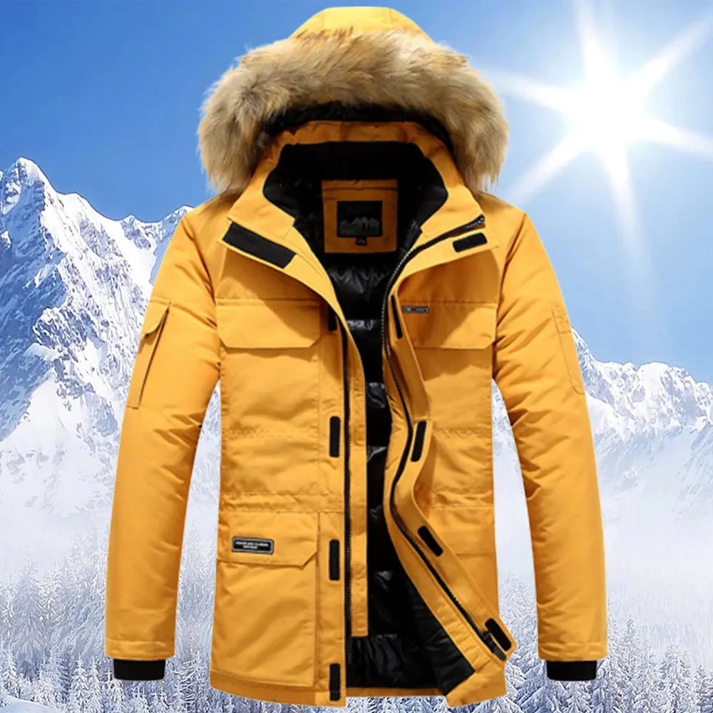 Herren Winterparka Warme Schneejacke Mit Kapuze - Norvielle