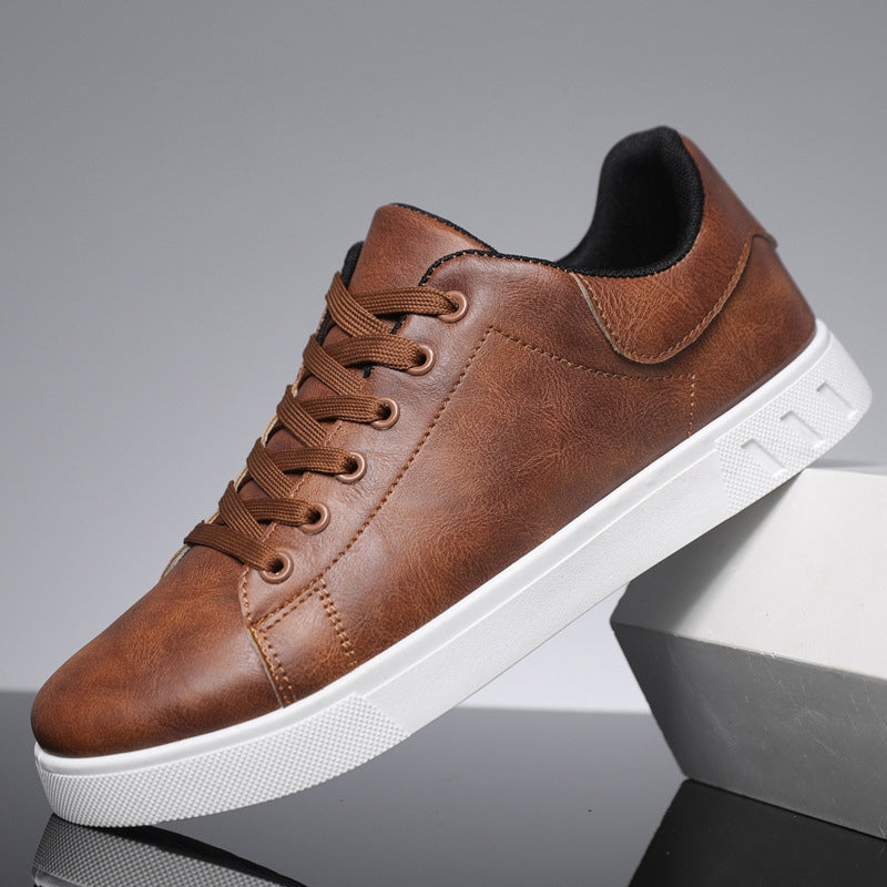 Herren Schnürsneaker Niedrig Kunstleder Schwarz - Norvielle