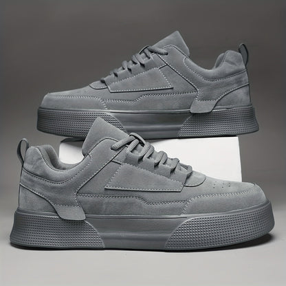 Herren Plateau Schnürsneaker Dicke Sohle Schwarz - Norvielle