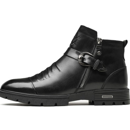 Herren Slip-on Stiefel Leder Elegant