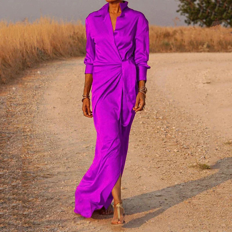 Norvielle Damen Sommerkleid Wickelausschnitt Elegantes
