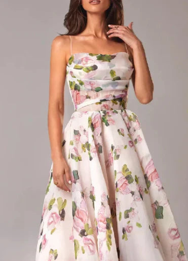 Norvielle Damen Blumenkleid Midi Elegantes Design