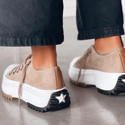 Norvielle Damen Orthopädische Plateau Sneaker - Norvielle