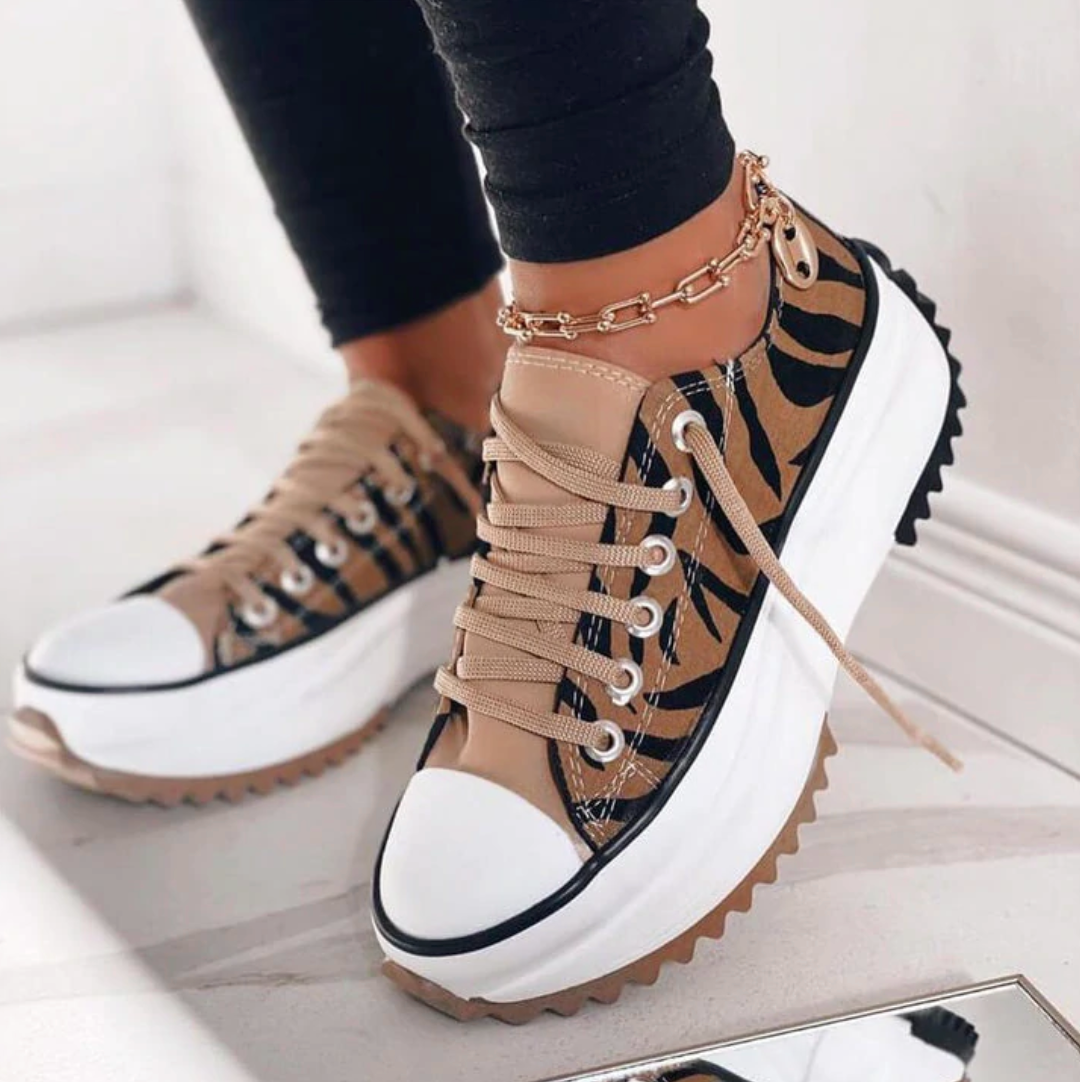 Norvielle Damen Orthopädische Plateau Sneaker