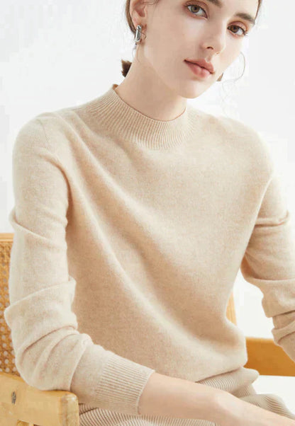 Norvielle Damen Pullover Warm Fleece Beige