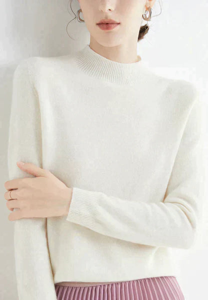 Norvielle Damen Pullover Warm Fleece Beige