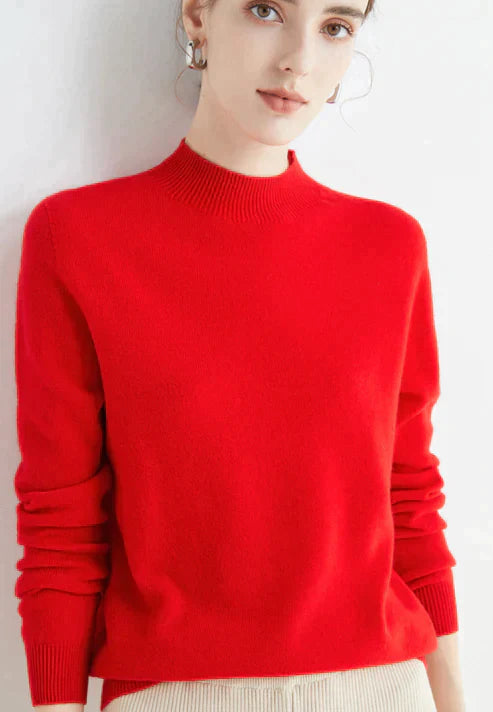 Norvielle Damen Pullover Warm Fleece Beige