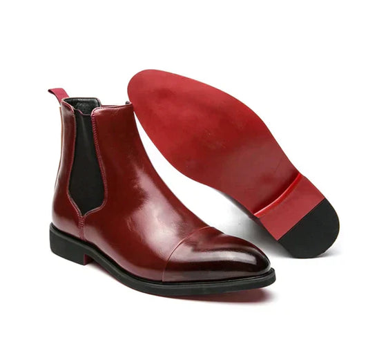 Norvielle Herren Stiefel Stil Schwarz Lederschaft - Norvielle