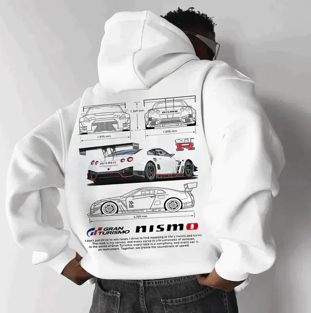 Norvielle Herren Oversized Rennhoodie