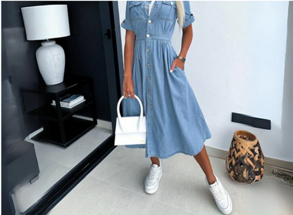 Norvielle Damen Jeanskleid
