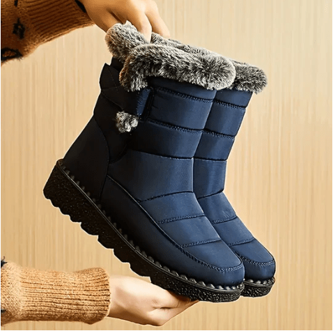 Damen Winterstiefel Wasserdicht Warm Isoliert Schwarz - Norvielle