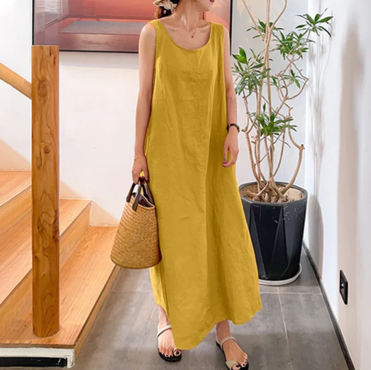 Norvielle Damen Ärmelloses Kleid Stilvoll