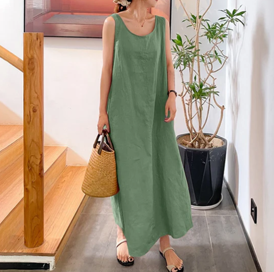 Norvielle Damen Ärmelloses Kleid Stilvoll