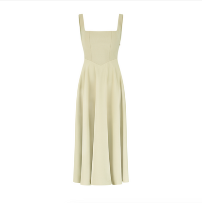 Damen Maxikleid A-Linie Breite Träger