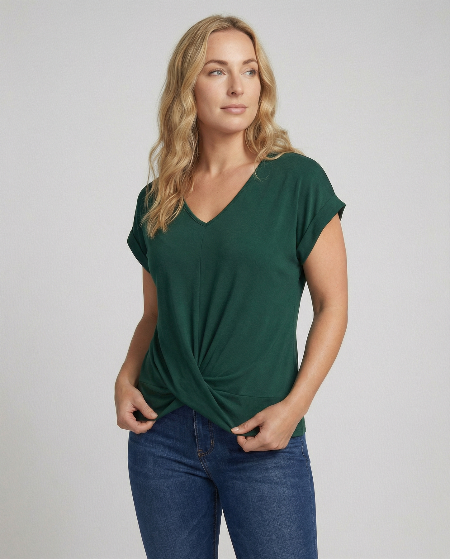 Damen Bluse V-Ausschnitt Elegantes Design - Norvielle