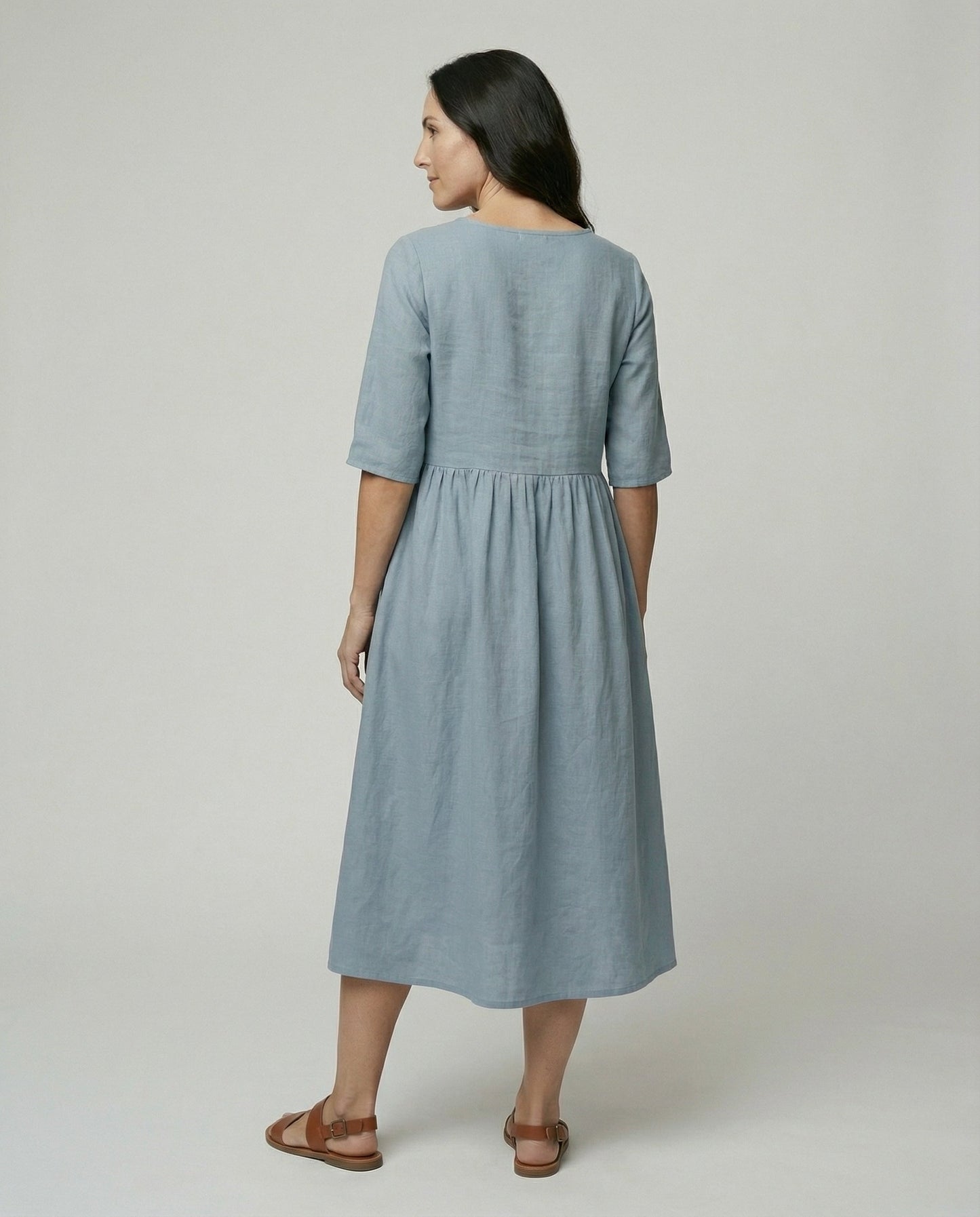 Norvielle Damen Sommerkleid Leicht Locker Pastell