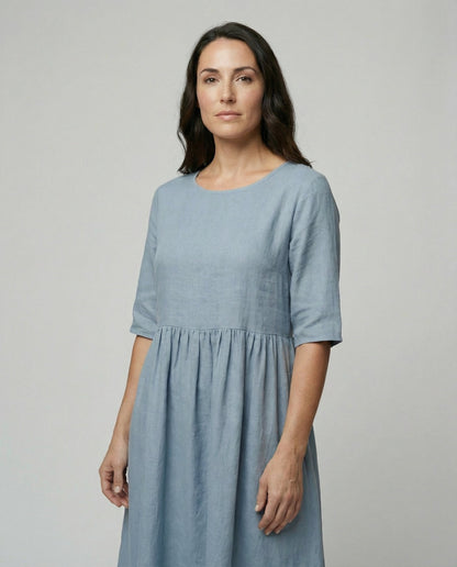 Norvielle Damen Sommerkleid Leicht Locker Pastell