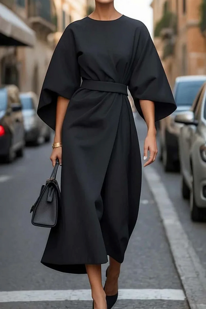 Damen Midikleid mit Taillengürtel - Norvielle