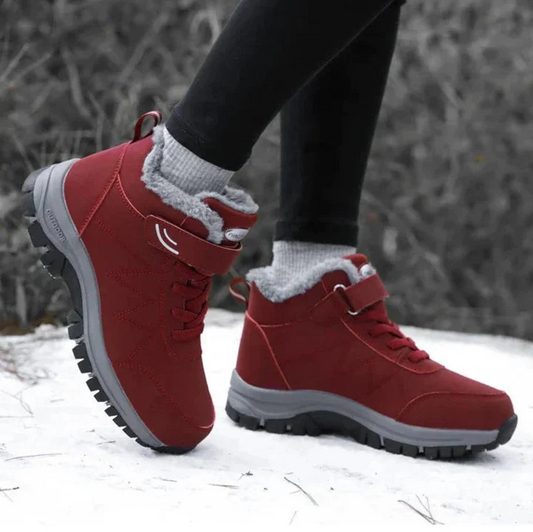 Norvielle Damen Winterschuhe Warm Isoliert Schwarz - Norvielle