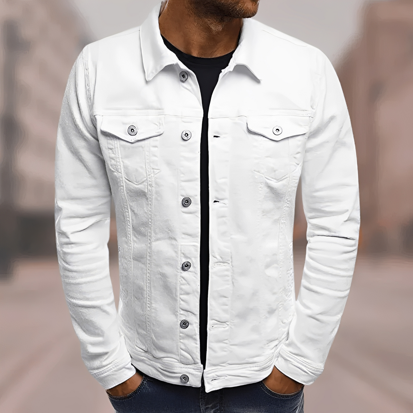 Herren Denimjacke Bequem