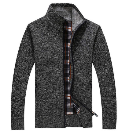 Herren Kurzcardigan Reißverschluss