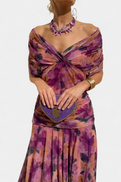 Celine Damen Off-Shoulder-Abendkleid Elegantes Design