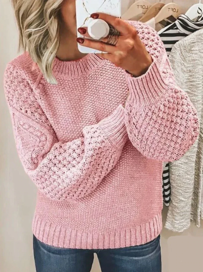Norvielle Damen Freizeitpullover Gerippt