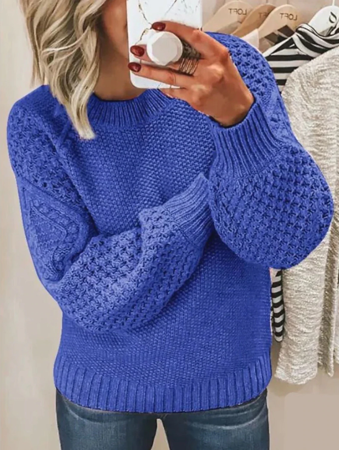 Norvielle Damen Freizeitpullover Gerippt