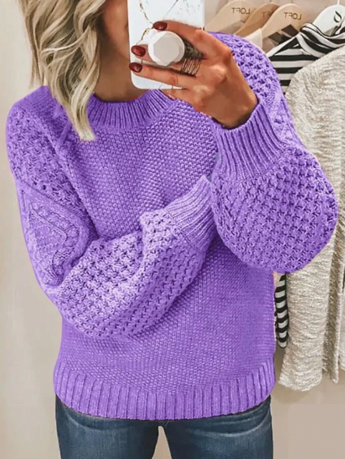 Norvielle Damen Freizeitpullover Gerippt