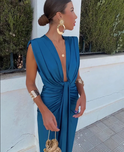 Norvielle Damen Partykleid Glänzend