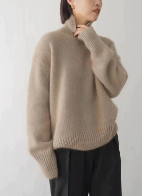 Norvielle Damen Kaschmirmischung Rollkragenpullover