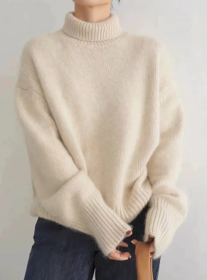 Norvielle Damen Kaschmirmischung Rollkragenpullover - Norvielle