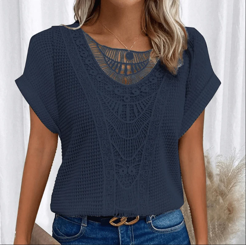 Damen Bluse Leicht Luftig Weiß