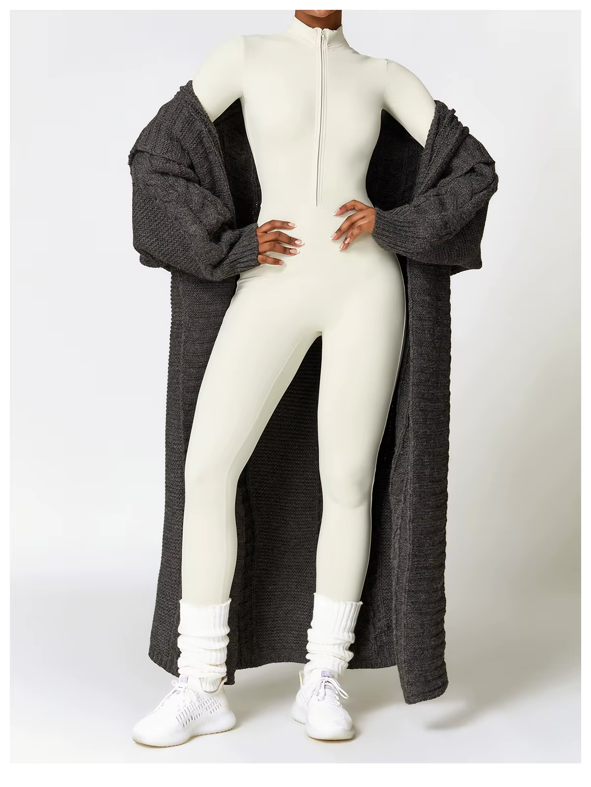 Athleisure Winter Einteiler Damen, Alltagslook
