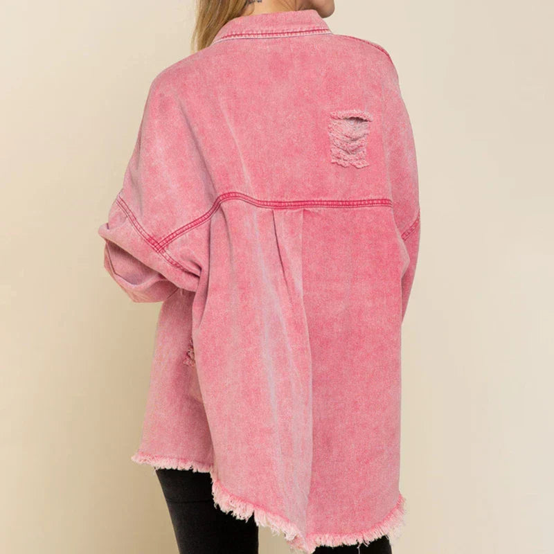 Damen Jeansjacke Used Look Denim