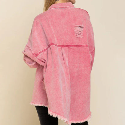 Damen Jeansjacke Used Look Denim