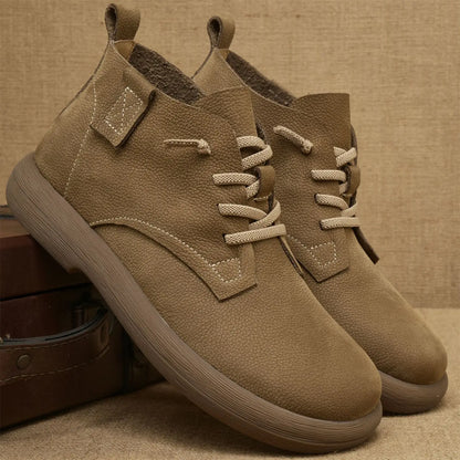 Herren Ankle Boots Weich Sohle Schnürung