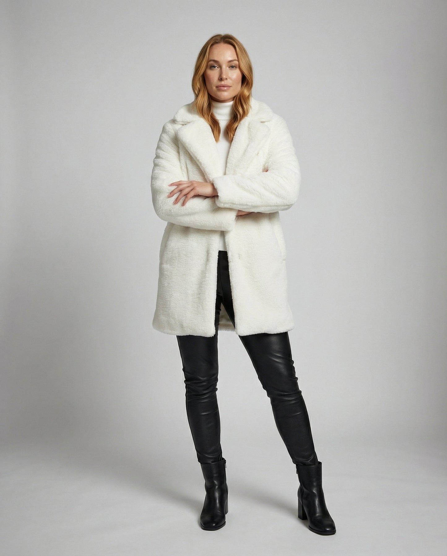 Damen Winterjacke Kunstpelz