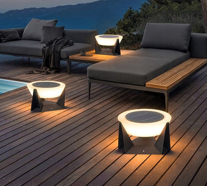Solar LED Außenlampe Geometrisches Design