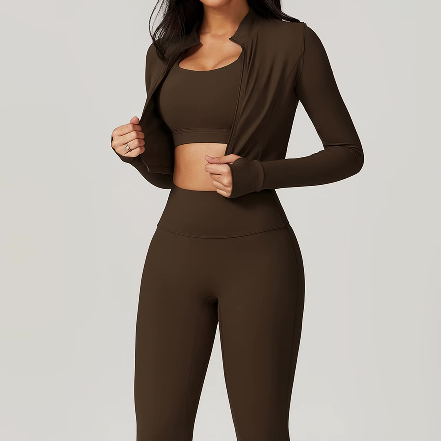 Damen Sportset 3-teilig Weste Oberteil Hose - Norvielle