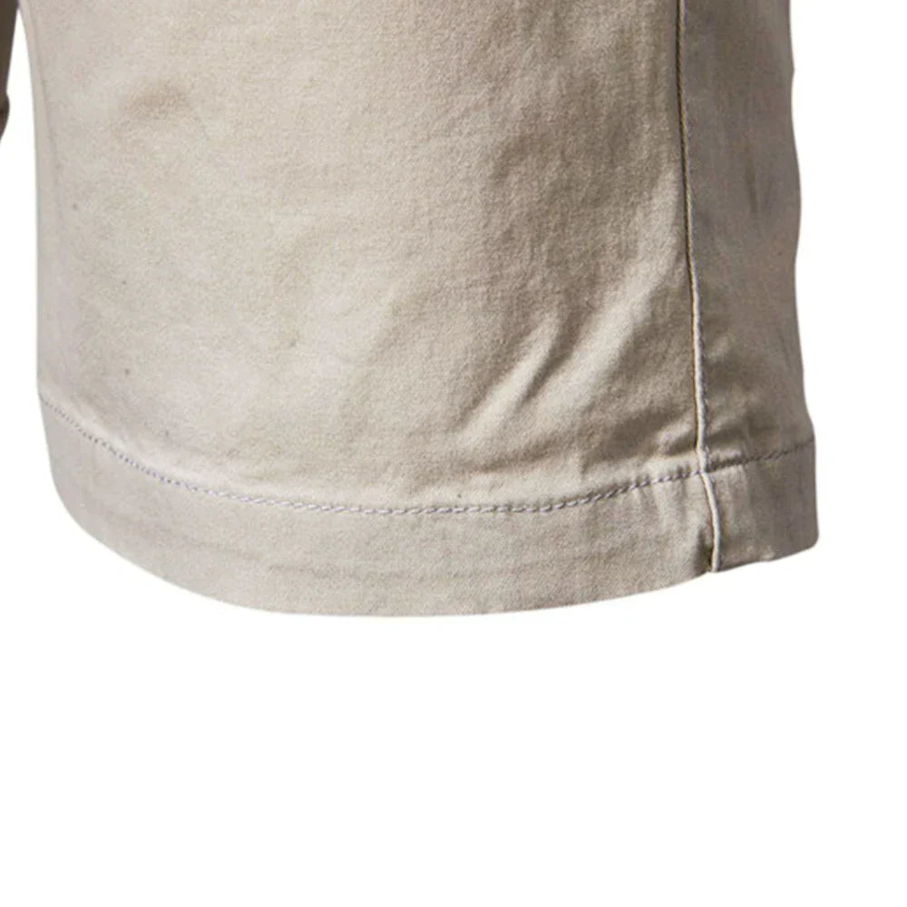 Herren Chino-Shorts mit Knopfleiste Beige