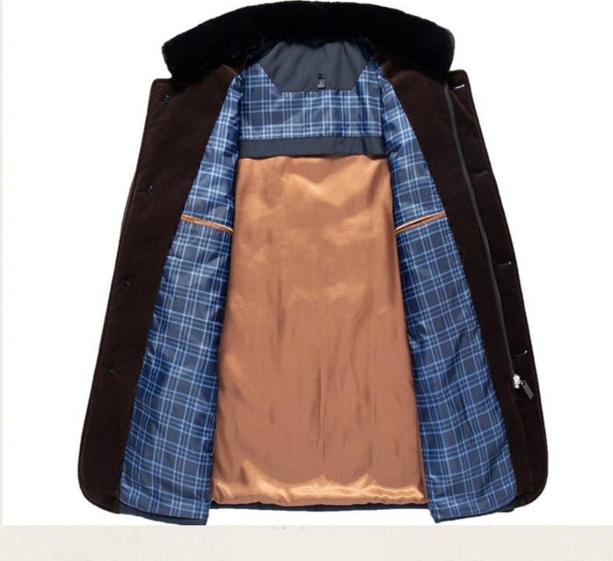 Herren Kragenmantel Bequem