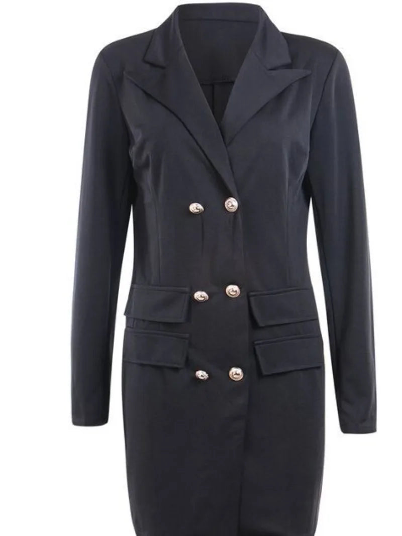 Damen e Bürojacke Elegant Langarm Weiß