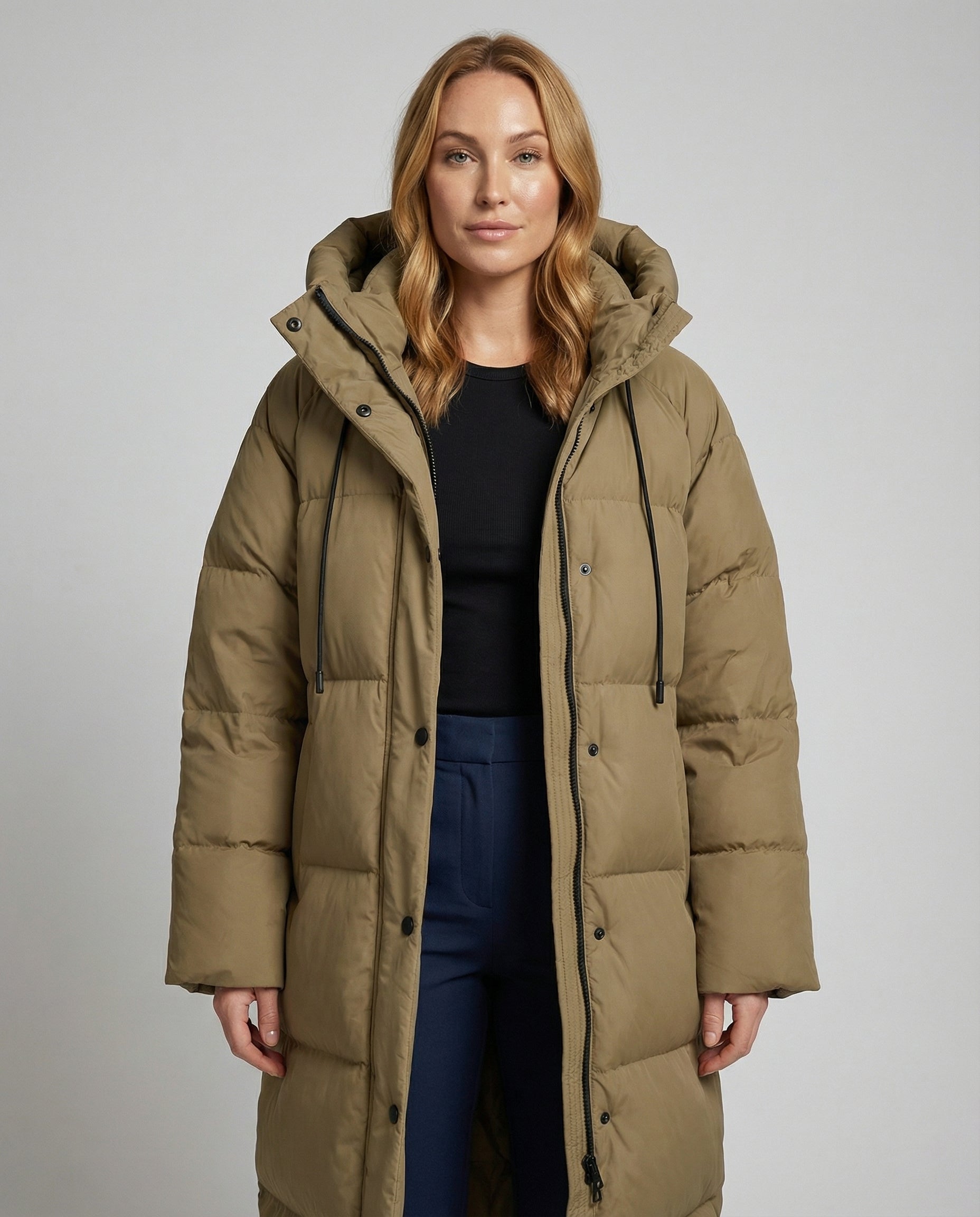 Damen Winterpufferjacke Lang - Norvielle
