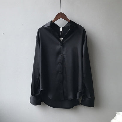 Damen Seidenbluse Vintage-Style Bluse