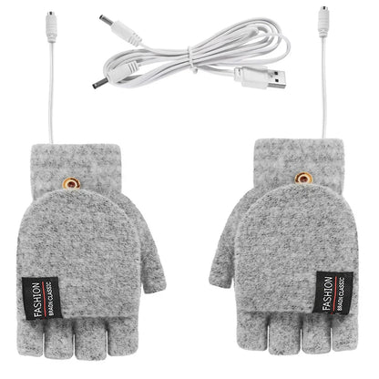 Beheizte Unisex Handschuhe Weiches Strickmaterial 3 Heizstufen