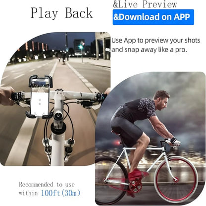 Wasserdichte 4K Action-Kamera WiFi Tragbar Magnetclip 360° Halterung