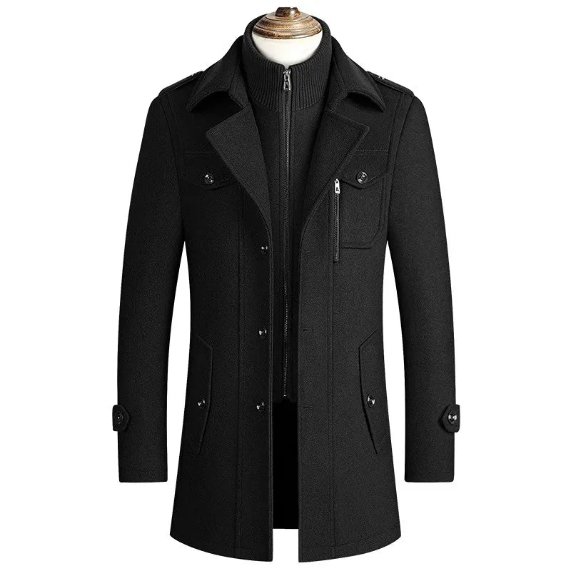 Norvielle Herren Wollmantel Trend