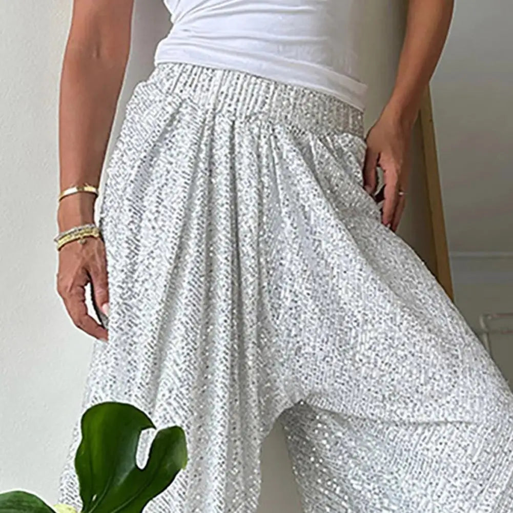 Damen Jogginghose Glitzer Stretch