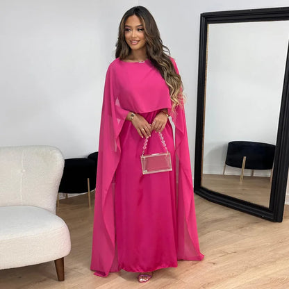 Damen Maxi-Kleid Satin Festlich